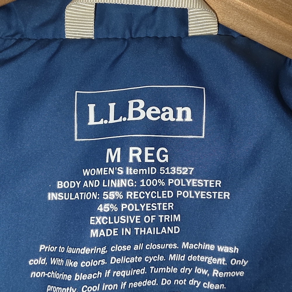LL Bean Colorblock Puffer Vest Vintage Size Medium - Picture 3 of 8